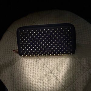 STUNNING Louboutin Blue Navy women’s long wallet